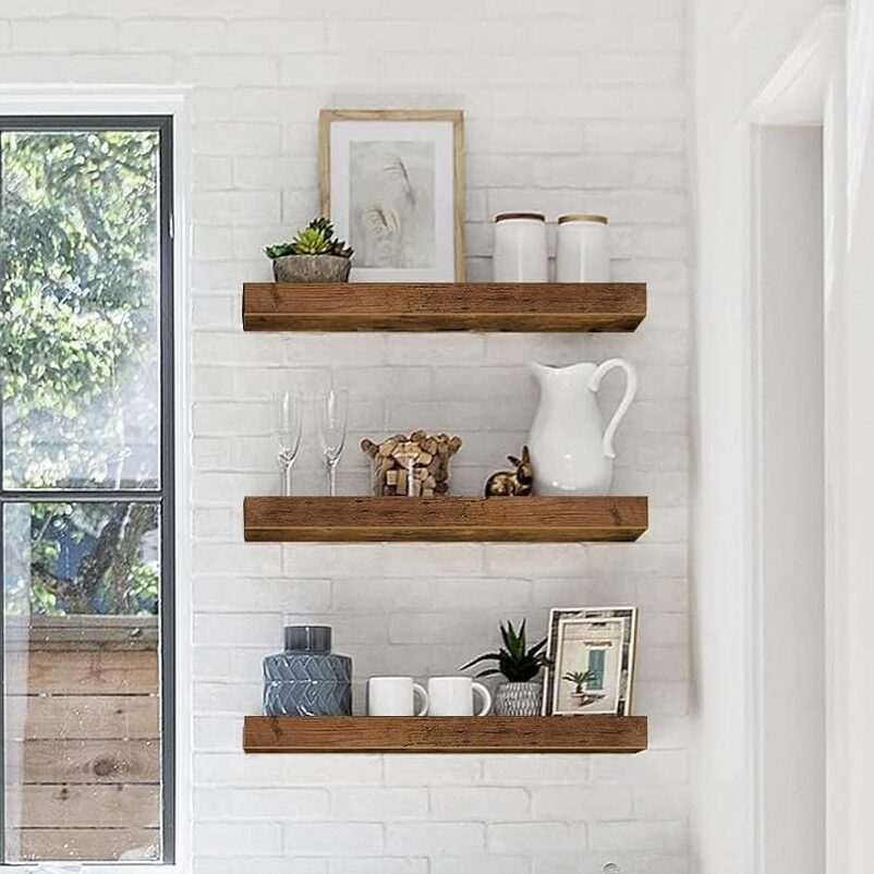 5 Stylish And Practical Kitchen Additions That You'll Adore 2 Stylish Wooden Kichen Farmhouse Style Shelves