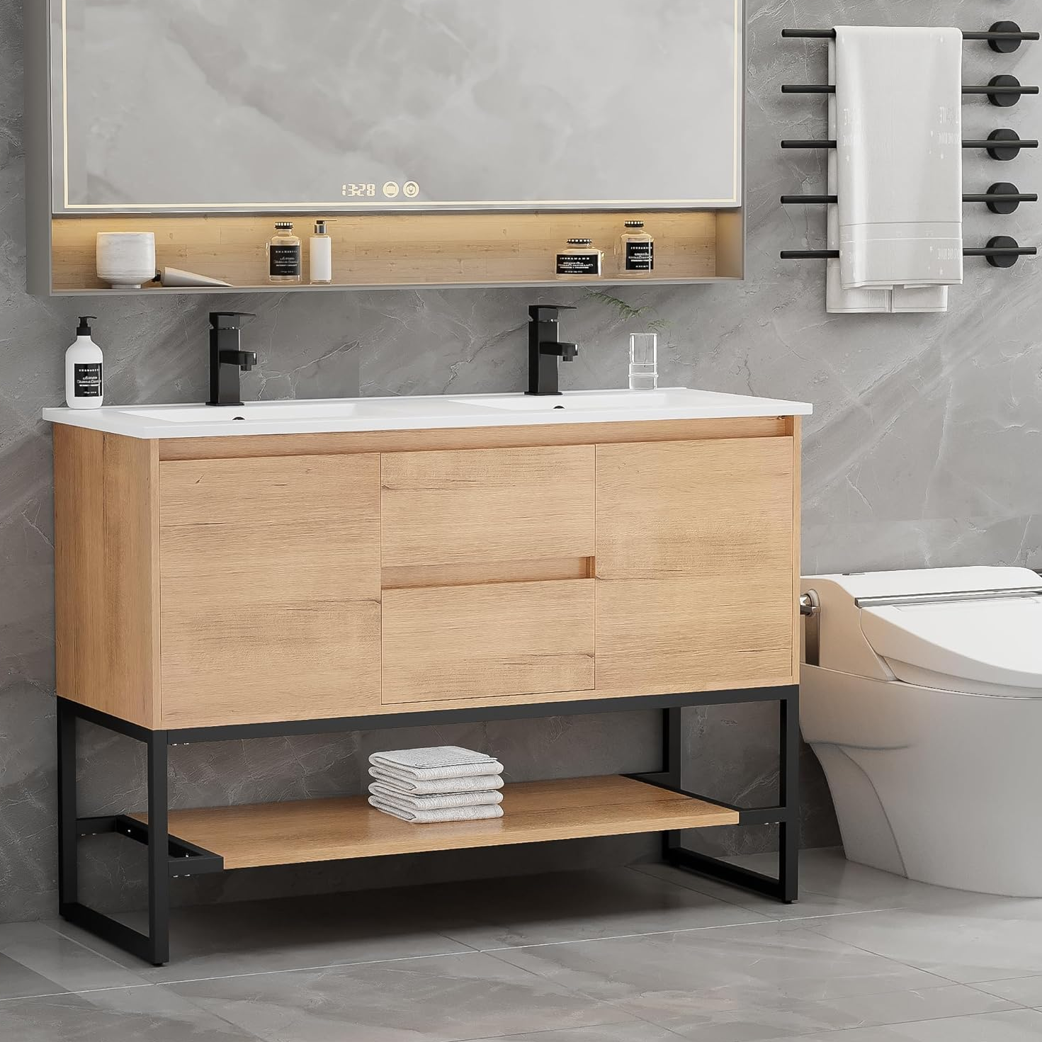 5 Vibe-Defining Bathroom Vanities You'll Love 5 Luckwind Vanity edited